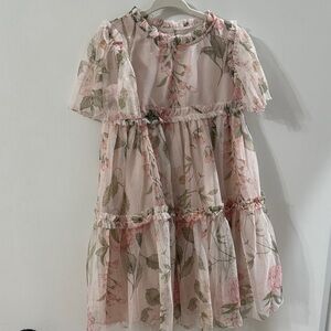 Floral Pink Kids Dress
